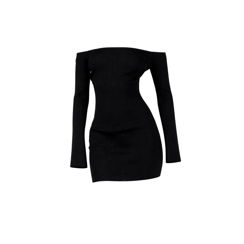 Princess Polly Parisa Mini Dress Black Size 8 NWT Off Shoulder $79